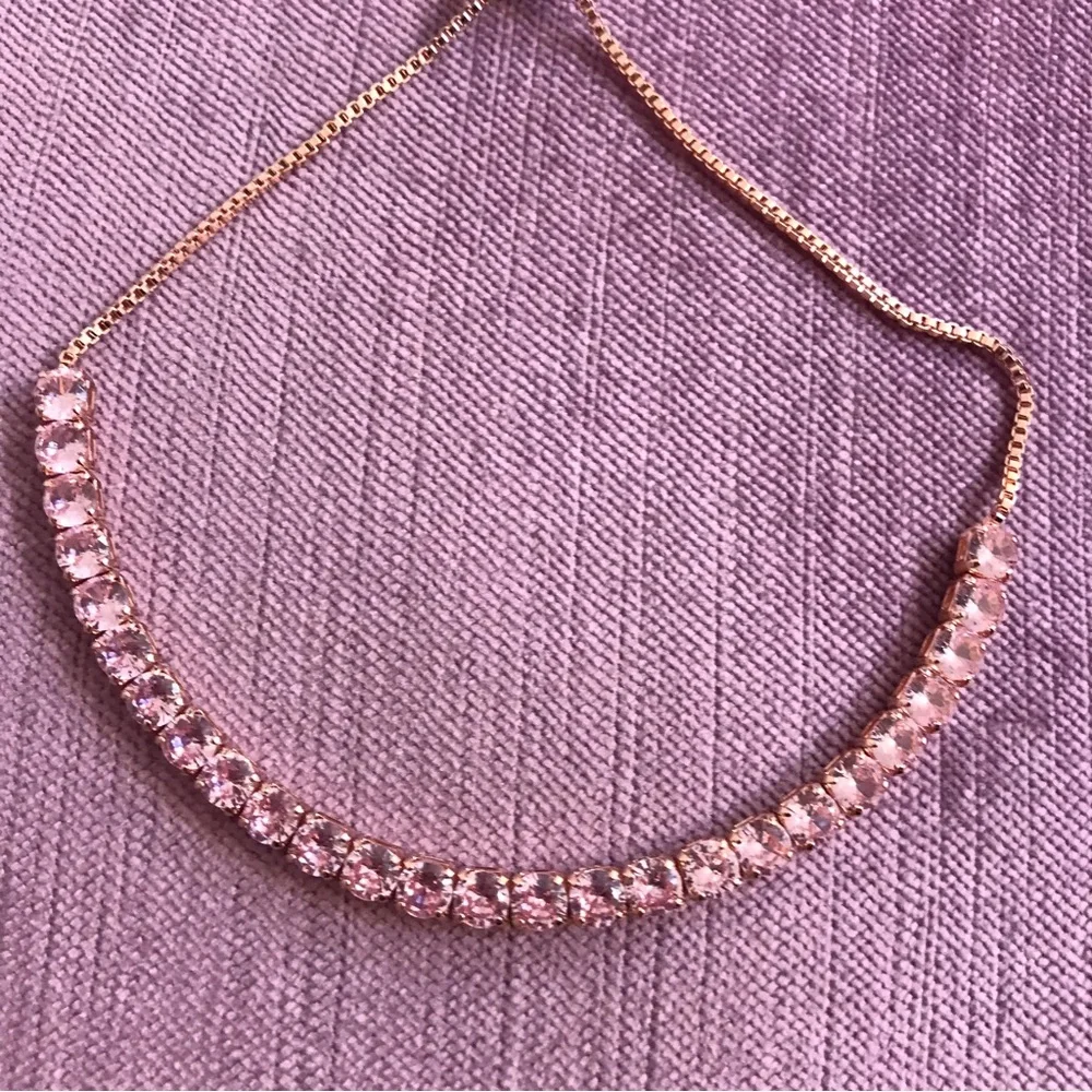 NWOT Barbicore Pink Zircon Rose Gold Tennis Bracelet - Picture 5 of 10